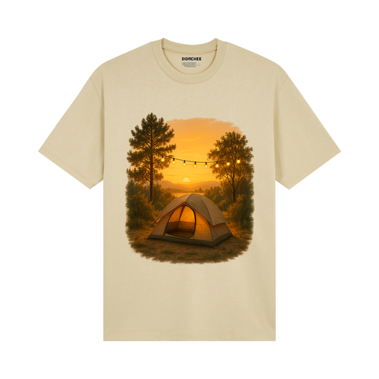 Sunset Camp Tent Graphic Tee - Unisex