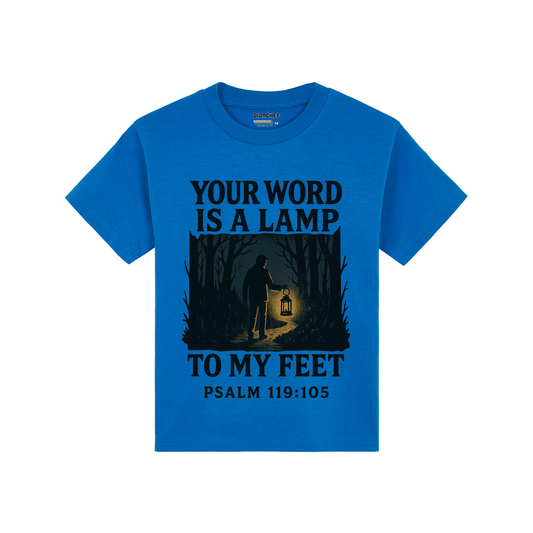 Your Word is a Lamp Bible Verse Shirt for Kids - Unisex