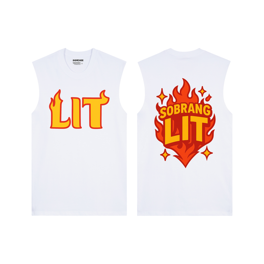 LIT Flame Front and Back Muscle Tee
