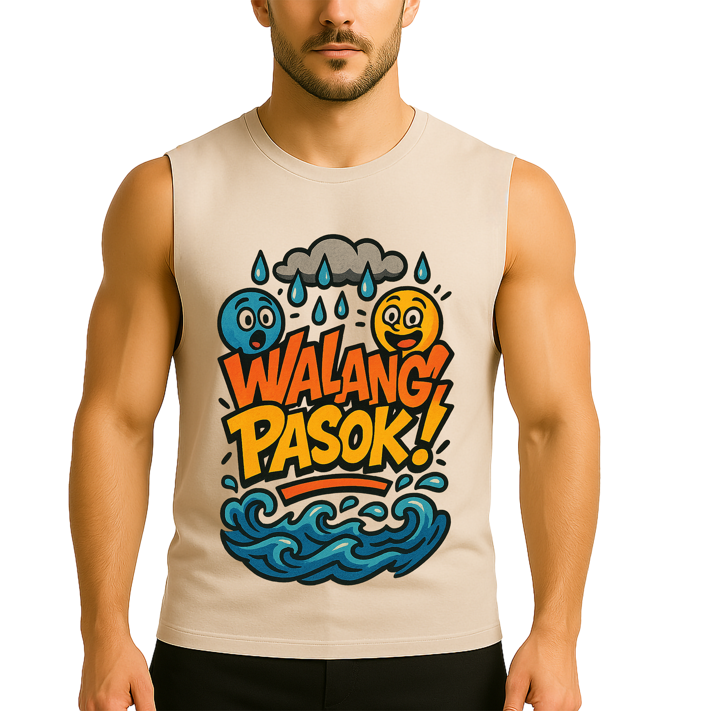 Walang Pasok! Weather Alert Muscle Tee - Unisex