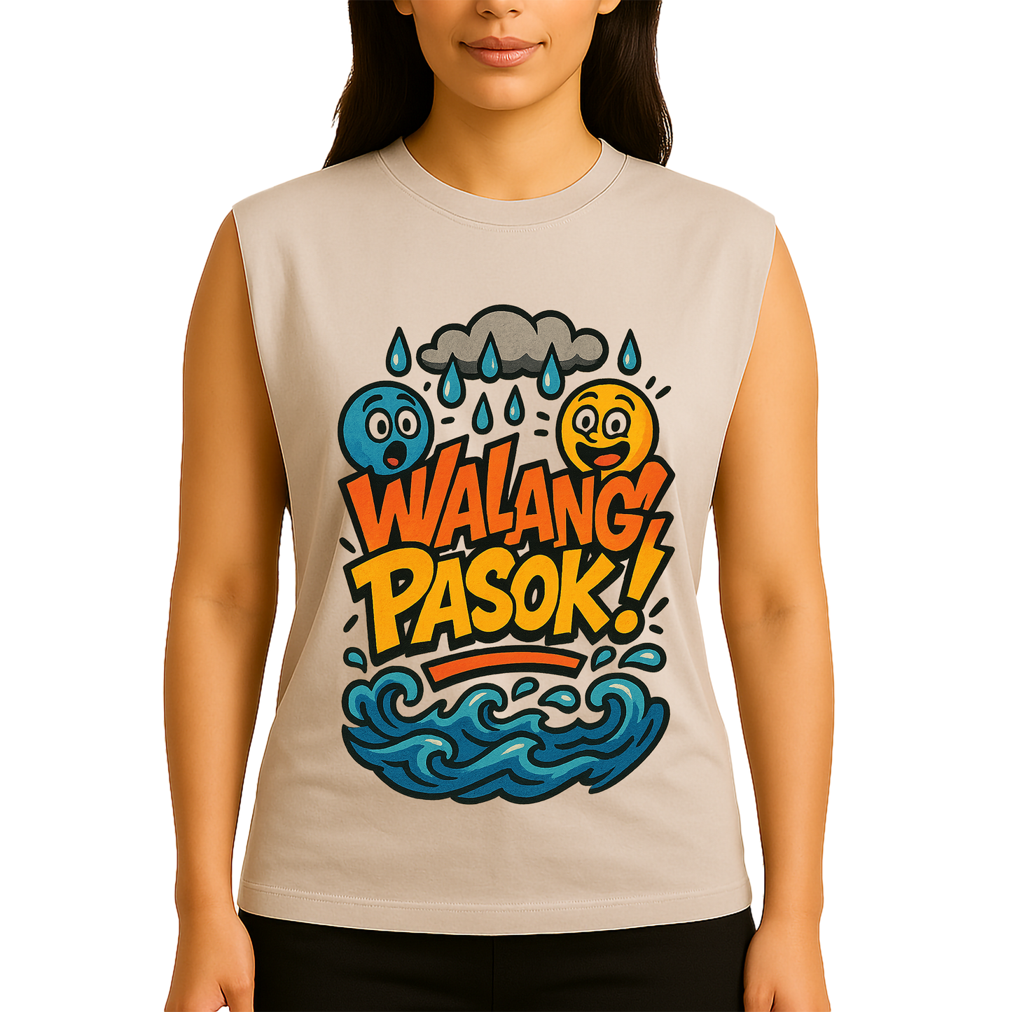 Walang Pasok! Weather Alert Muscle Tee - Unisex
