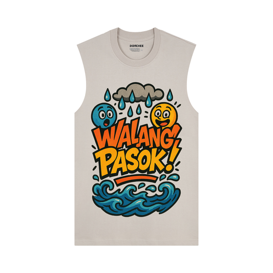 Walang Pasok! Weather Alert Muscle Tee - Unisex